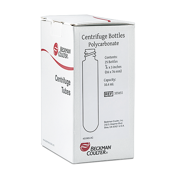 355651_10.4 mL Polycarbonate Bottle, 16 x 76mm - 25Pk